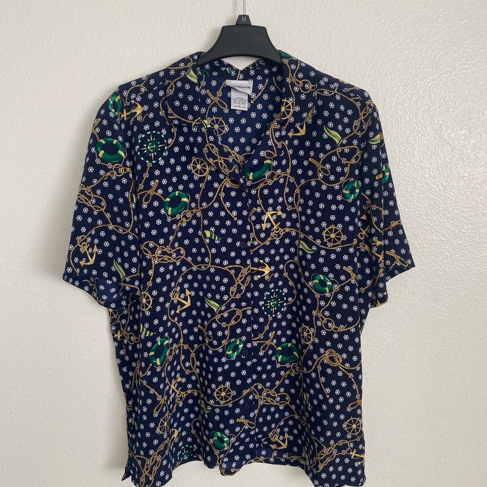 Nautical Patterned Navy Shirt